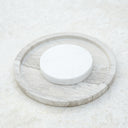 Beatrix White wood Marble Platter