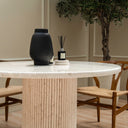 Cela Beige Marble Dining Table
