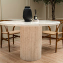 Cela Beige Marble Dining Table
