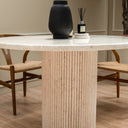 Cela Beige Marble Dining Table
