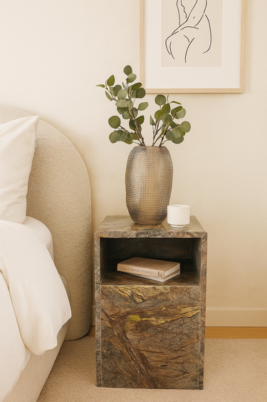 Celoro Green Marble Bedside Table
