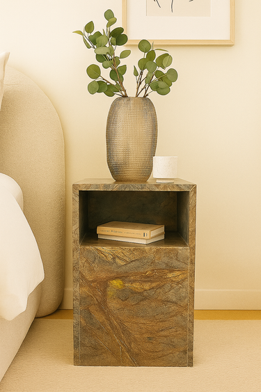Celoro Green Marble Bedside Table