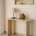 cream marble console table