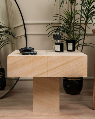 Daro Teakwood Marble Side Table