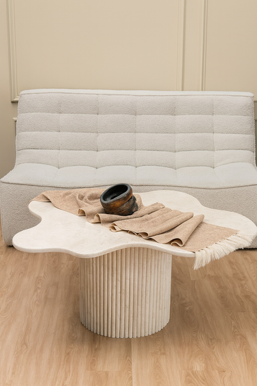 Domu Beige Marble Coffee Table