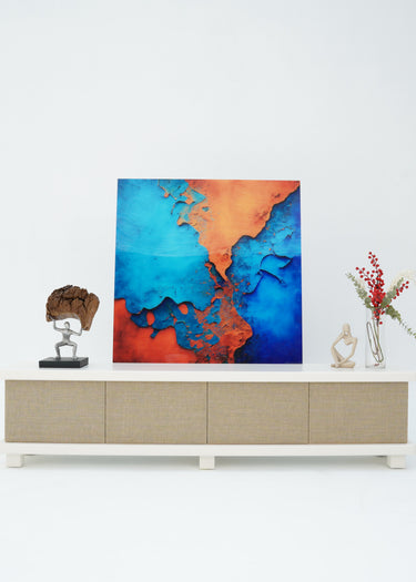 Elysian Ember – Abstract Glass Art Panel By Art Dei Marmi