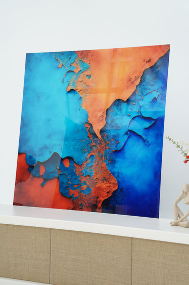 Elysian Ember – Abstract Glass Art Panel By Art Dei Marmi