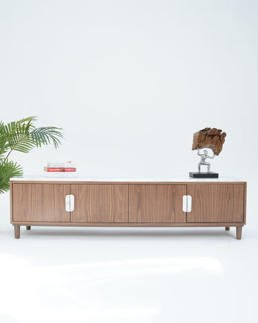 Emin Afyon Sugar Marble & Walnut TV Unit