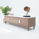 Emin Afyon Sugar Marble & Walnut TV Unit