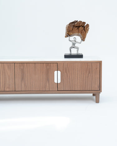 Emin Afyon Sugar Marble & Walnut TV Unit