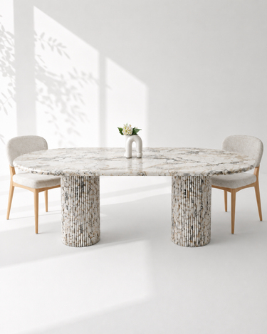 Euphemia Calacatta Viola Dining Table