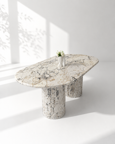 Euphemia Calacatta Viola Dining Table