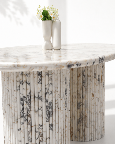 Euphemia Calacatta Viola Dining Table