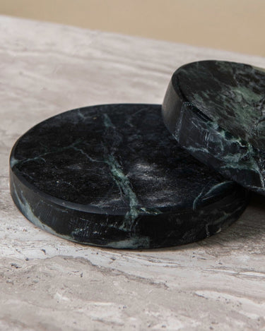 Green Marble Coaster Set