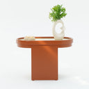 Imogen Side Table - Painted MDF with Rattan Top