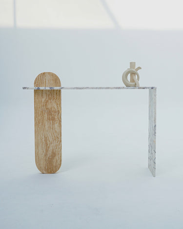 Kero Travertine & Calacatta Viola Marble Console