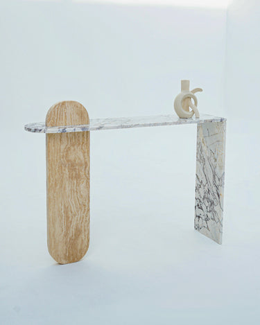 Kero Travertine & Calacatta Viola Marble Console