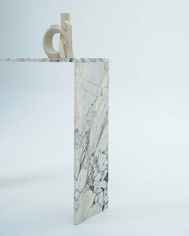 Kero Travertine & Calacatta Viola Marble Console