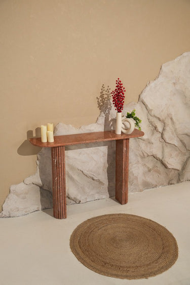 Linu Red Marble Console