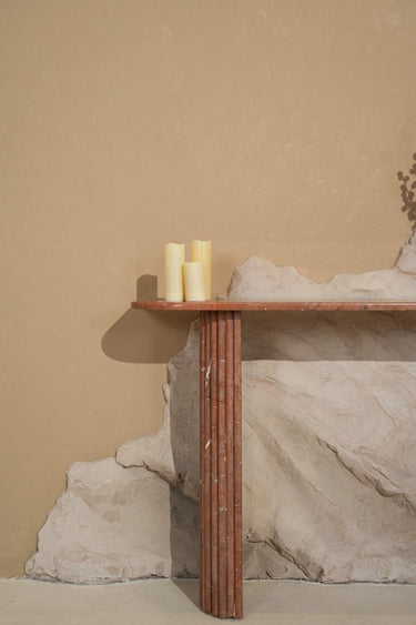 Linu Red Marble Console