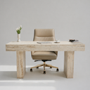 Lumora Italy Travertine Marble Desk