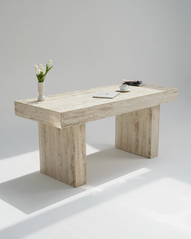 Lumora Italy Travertine Marble Desk