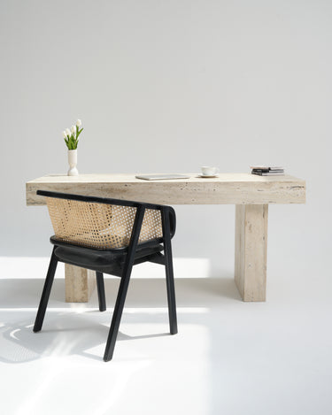 Lumora Italy Travertine Marble Desk