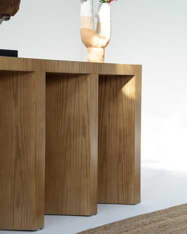 Melin Console Table - Veneered Ash Wood