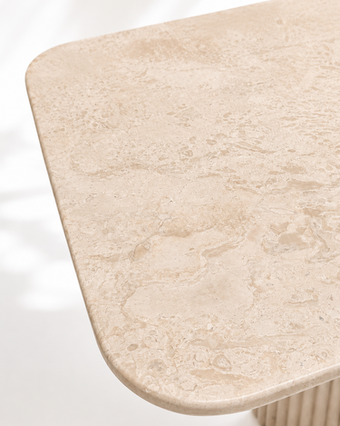 Omera Beige Marble Dining Table