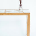 Orel Afyon Sugar Marble & White Oak Console