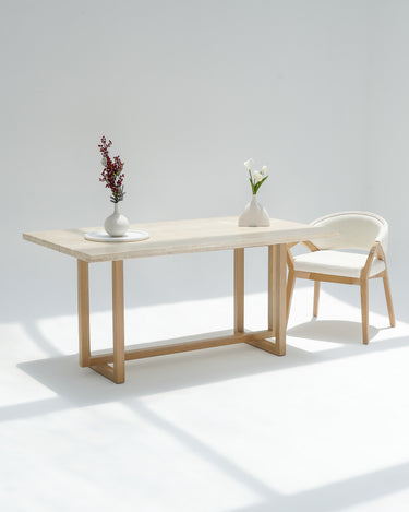 Orla Travertine Dining Table