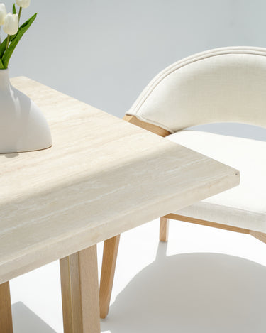 Orla Travertine Dining Table