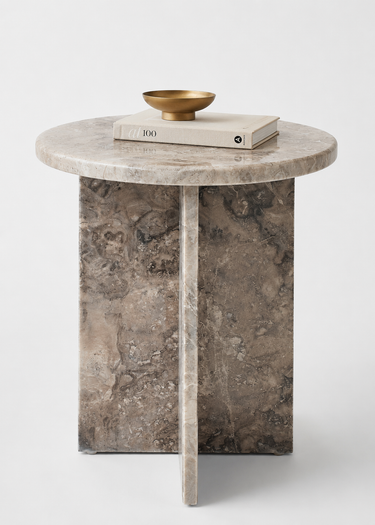 Orsen Amazon Grey Marble Side Table