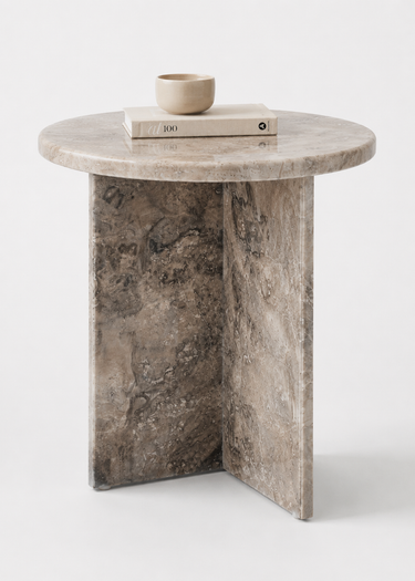Orsen Amazon Grey Marble Side Table