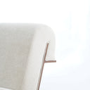 Pelo Veneered Oak & Linen Sofa Chair