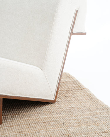 Pelo Veneered Oak & Linen Sofa Chair