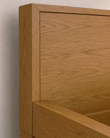 Safat White Oak Solid Wood King Size Bed by Art Dei Marmi