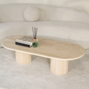 Sena Travertine Marble Coffee Table