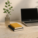 Serica Beige Marble Desk