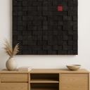 Smoked Black Premium Handmade Wooden Wall Sculpture | Size XXL – 120 cm x 120 cm
