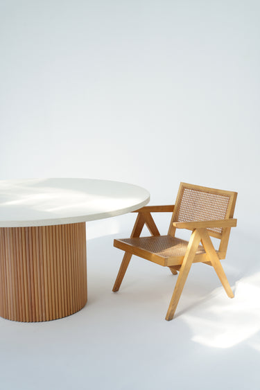 Tivo Micro Cement & Wooden Base Outdoor Table