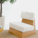 Velo White Oak & Linen Sofa Chair