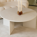 Vera Quartz White Marble Coffee Table