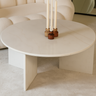 Vera Quartz White Marble Coffee Table