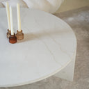 Vera Quartz White Marble Coffee Table