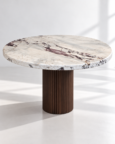Wexford Calacatta Viola Dining Table - Full Table View