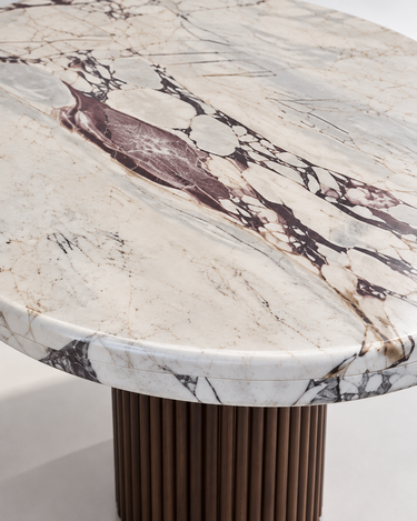 Wexford Calacatta Viola Dining Table - Calacatta Viola Marble Top Detail