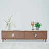 Zino Calacatta Viola Marble & Teakwood Wood TV Unit