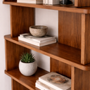 Zoryana Bookshelf - Solid Wood Sculptural Storage