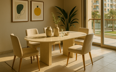 DINING ROOM TRENDS IN DUBAI 2025: MIX OF MATERIALS & STATEMENT PIECES